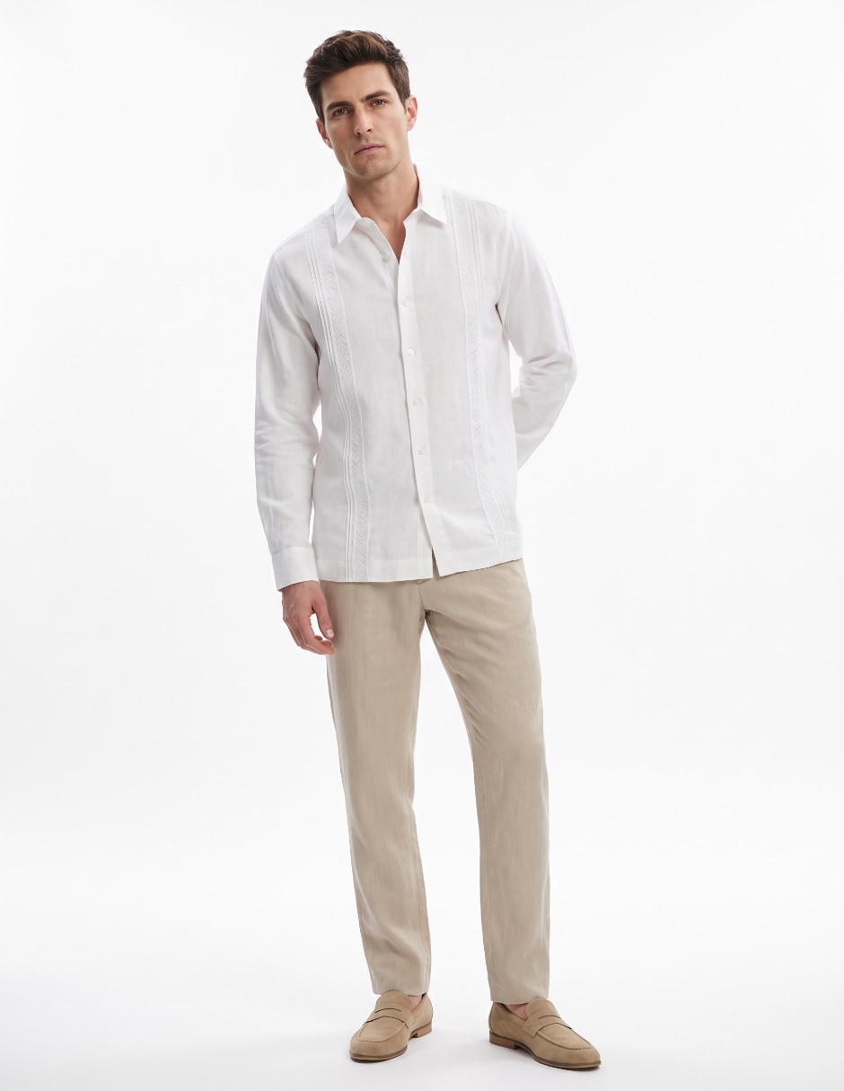 Guayabera manga larga para hombre Guayabera manga larga para hombre