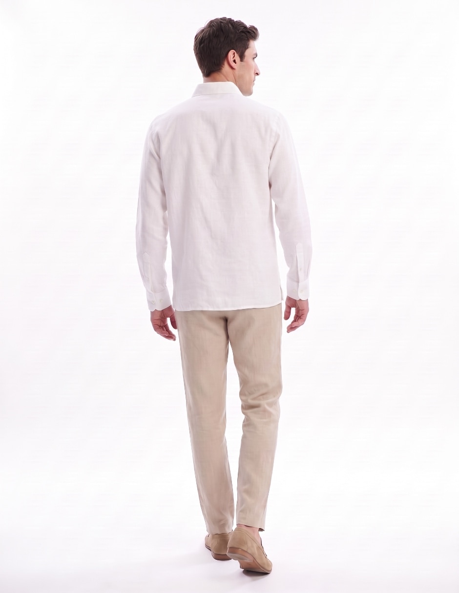 Guayabera manga larga para hombre 2