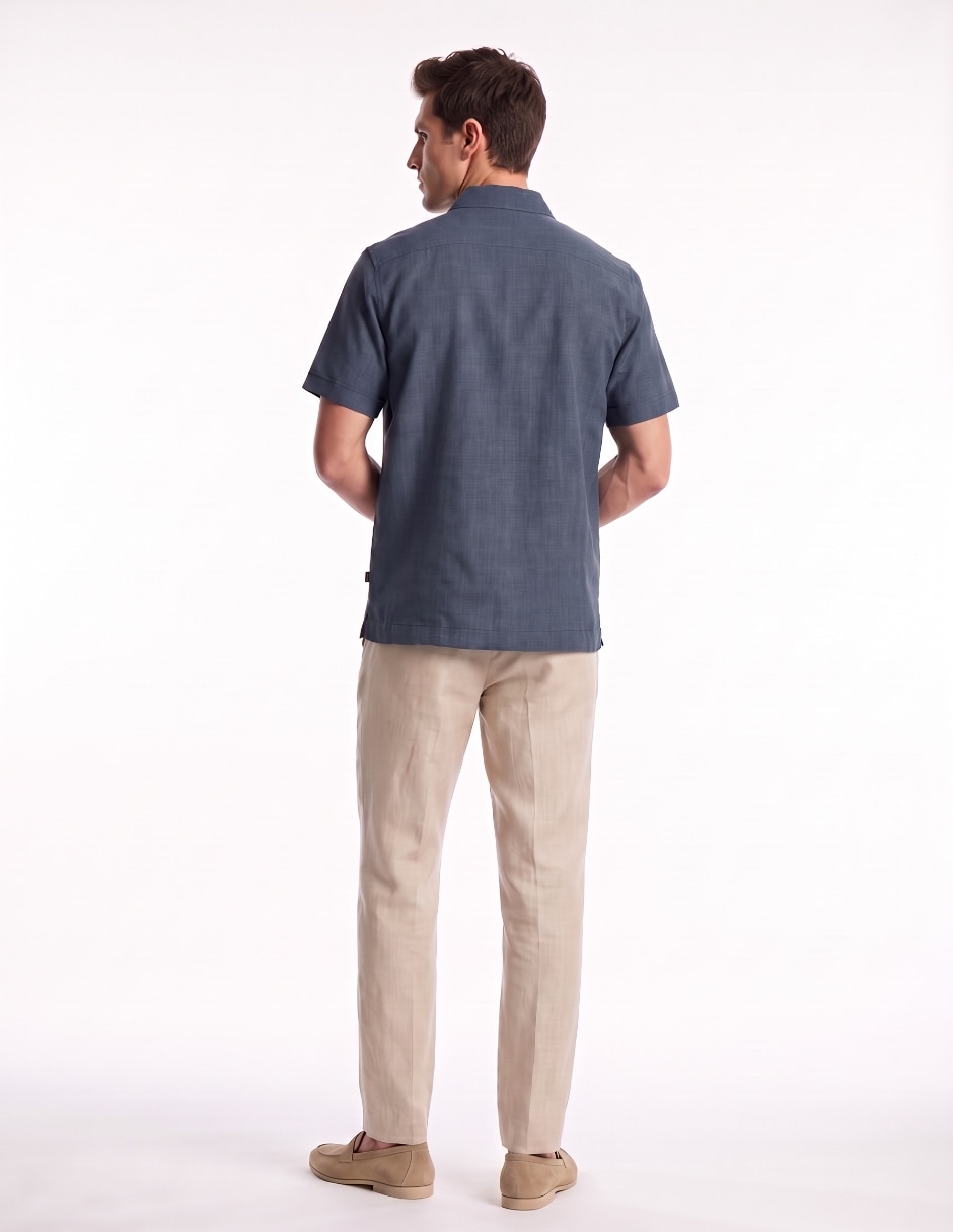 Guayabera manga corta para hombre 2