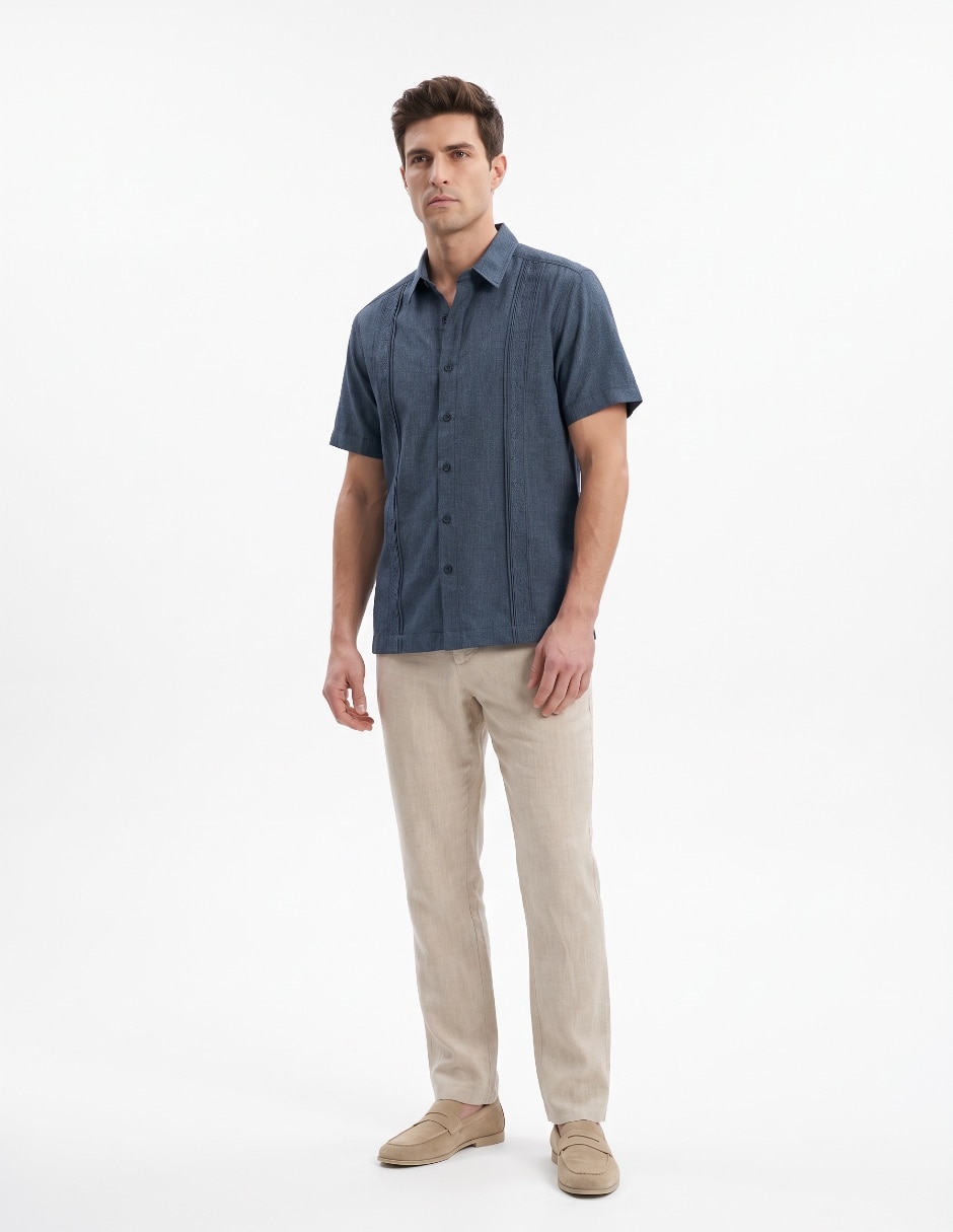 Guayabera manga corta para hombre 3