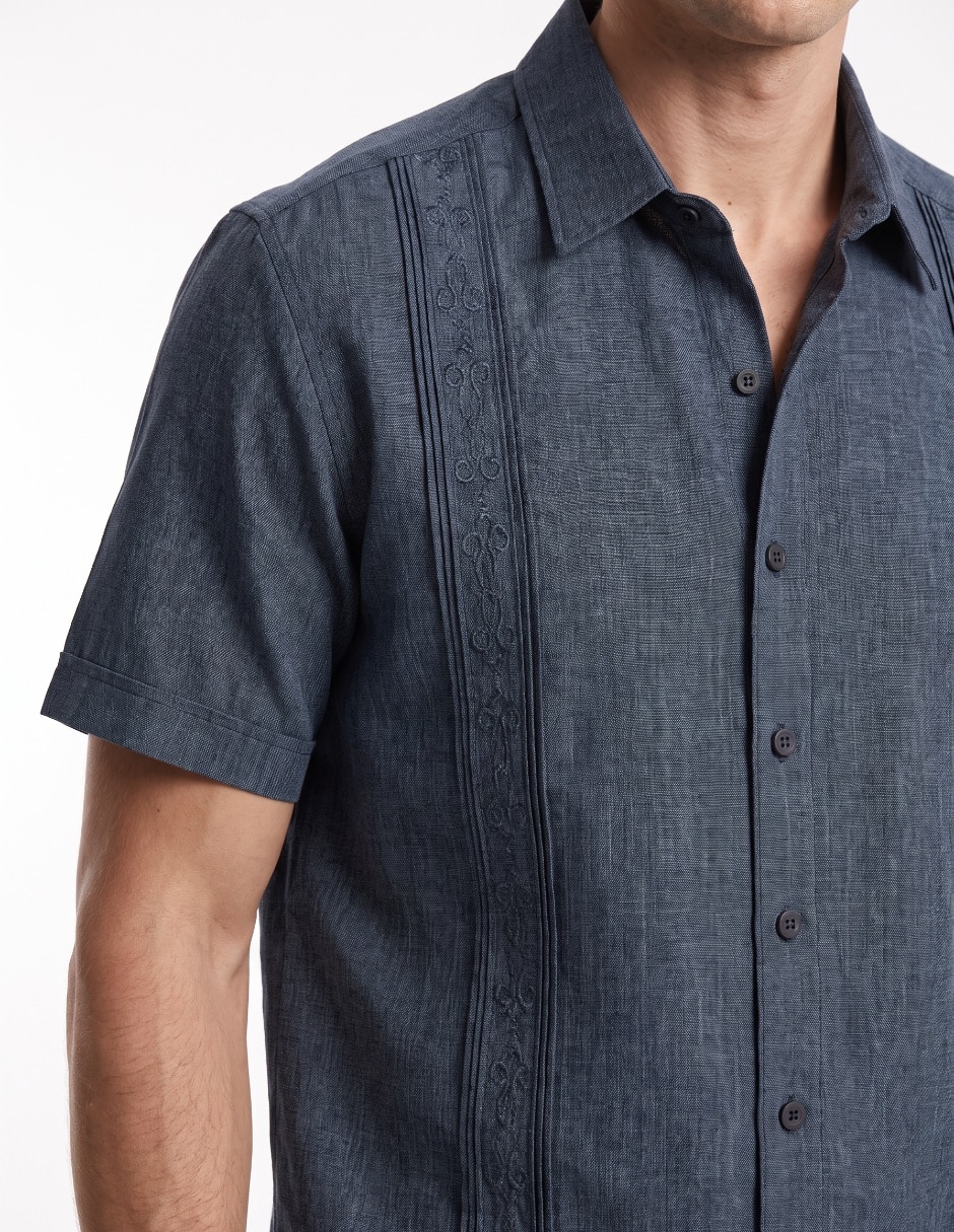 Guayabera manga corta para hombre 4