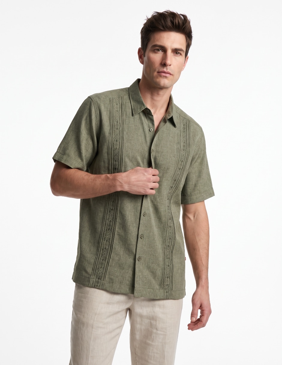 Guayabera manga corta para hombre