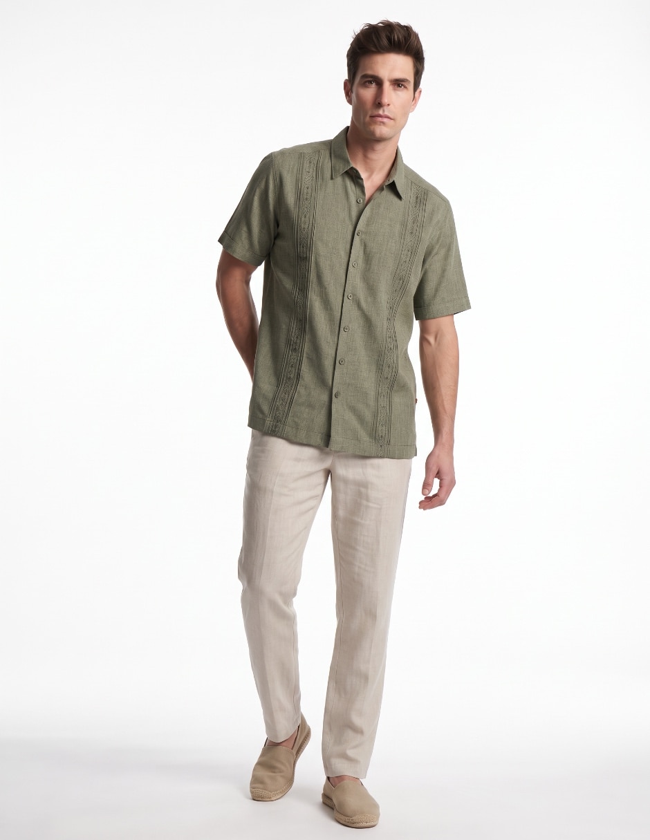 Guayabera manga corta para hombre 3