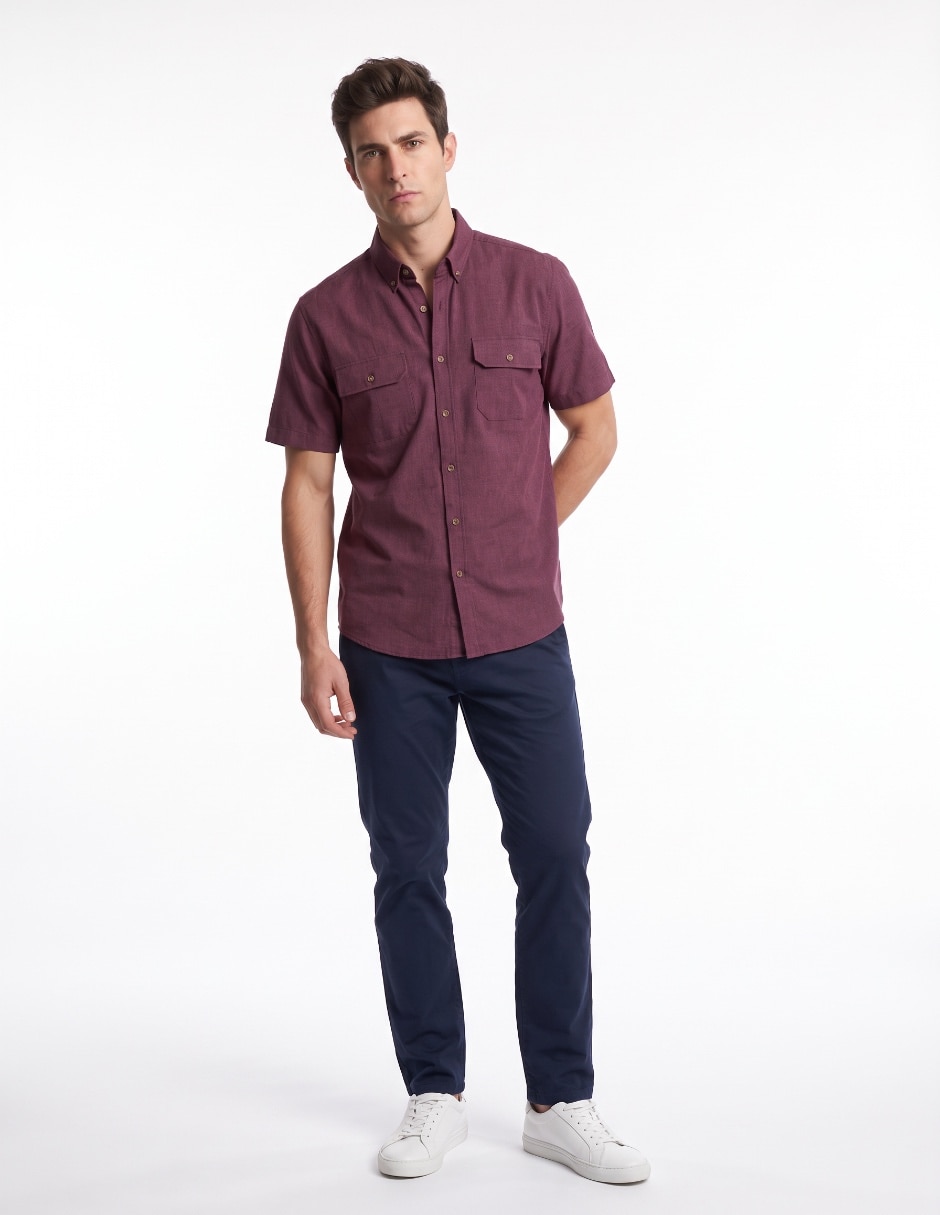 Camisa casual manga corta para hombre 3