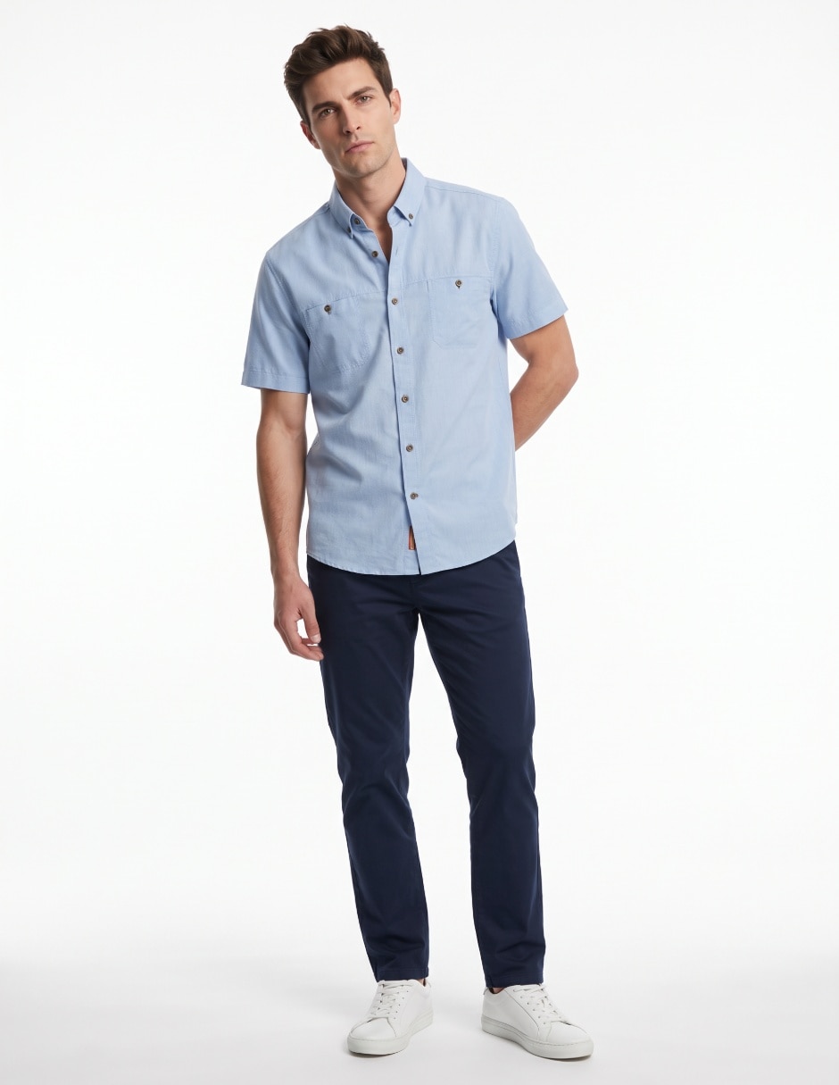 Camisa casual manga corta para hombre 3