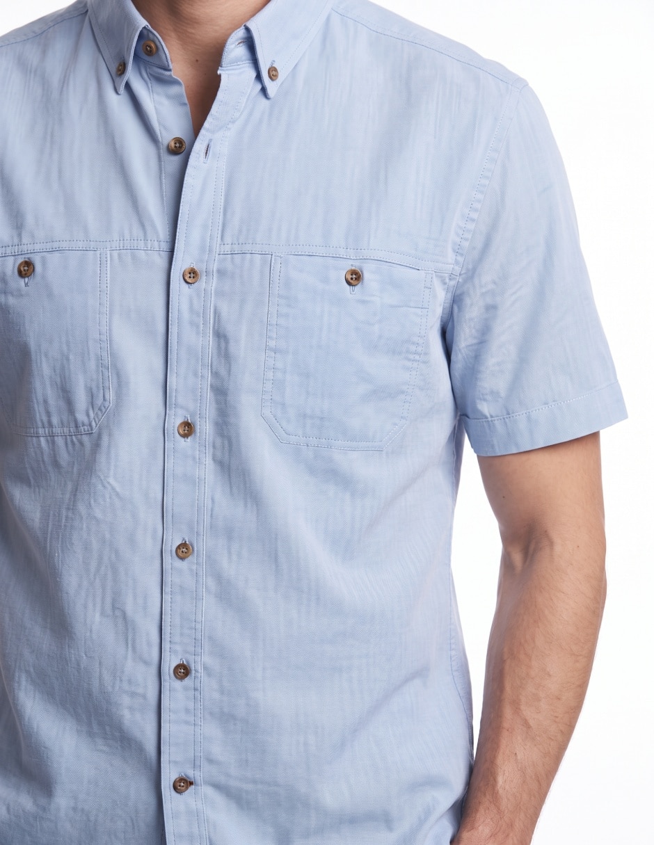 Camisa casual manga corta para hombre 4