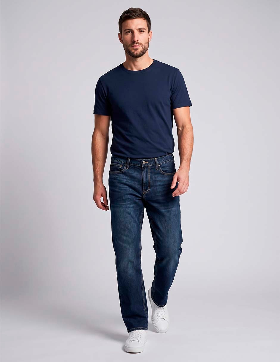 Jeans lavado obscuro para hombre