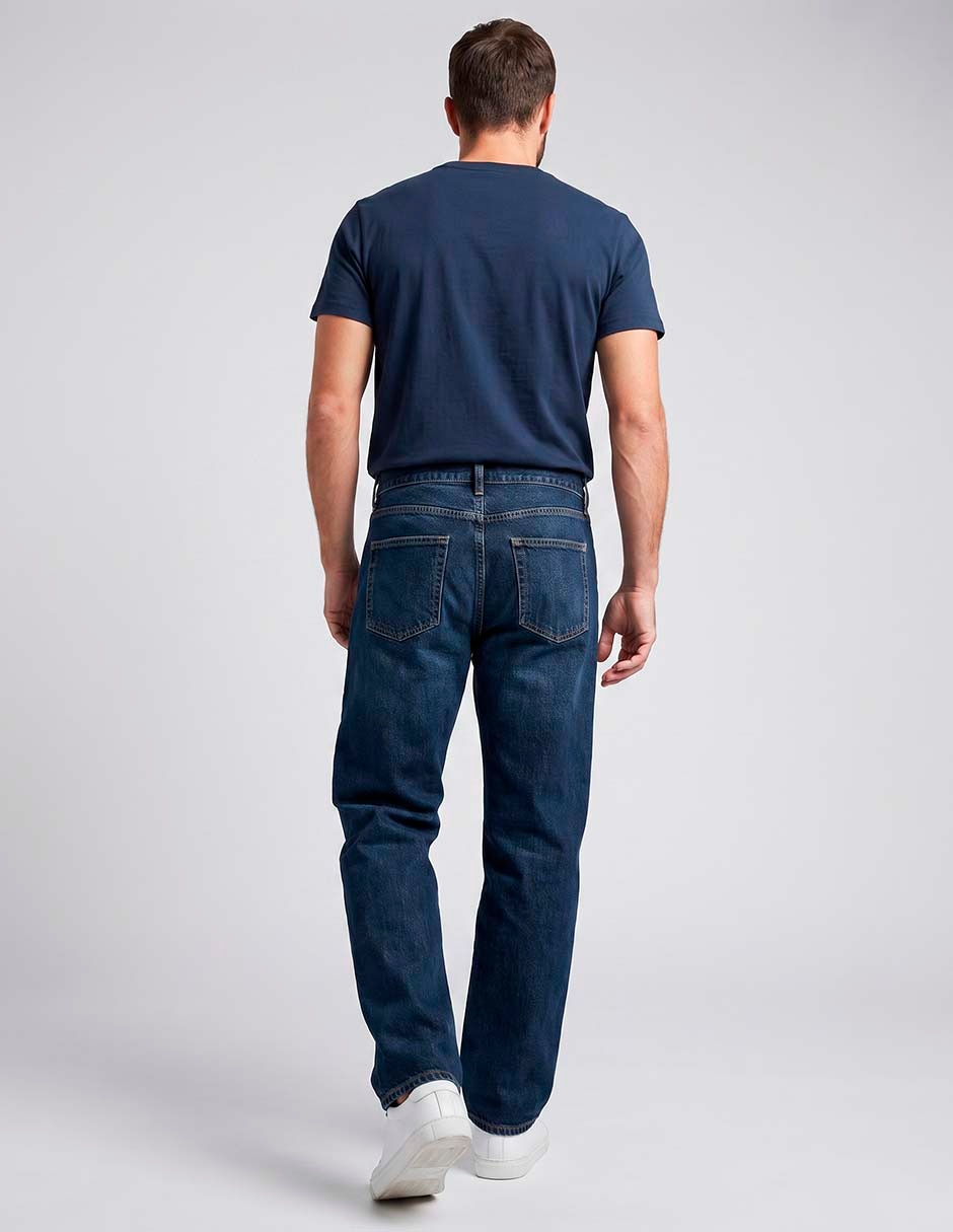 Jeans lavado obscuro para hombre 4