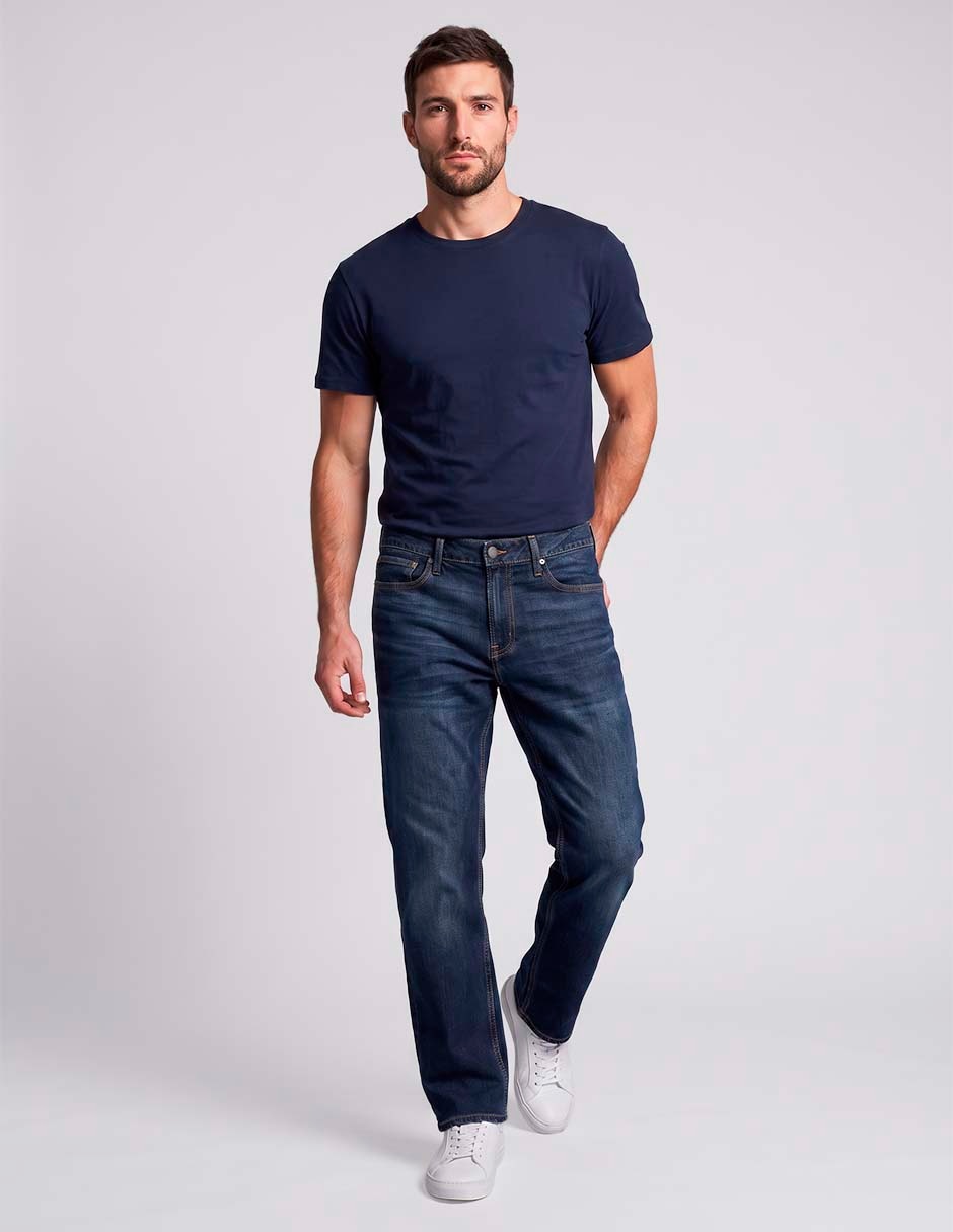 Jeans lavado obscuro para hombre 3