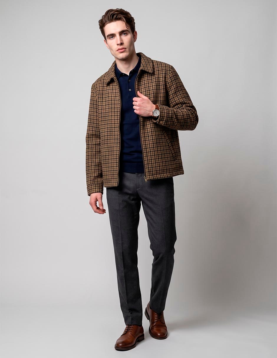 Chamarra casual de algodón para hombre