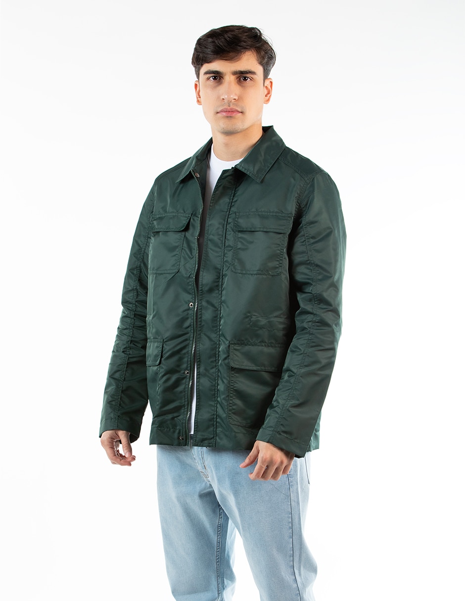 Chamarra casual con bolsillos para hombre 3