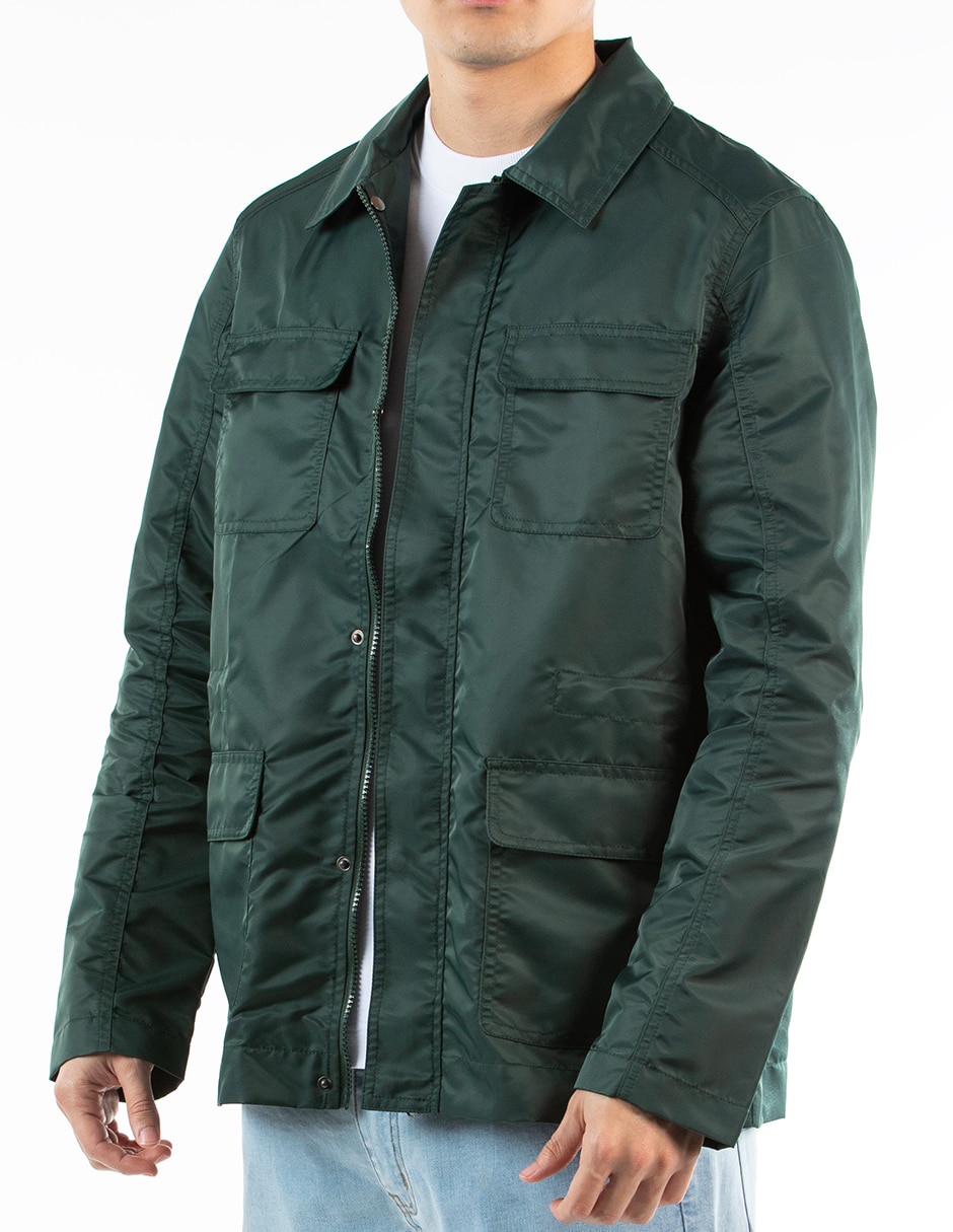 Chamarra casual con bolsillos para hombre 4