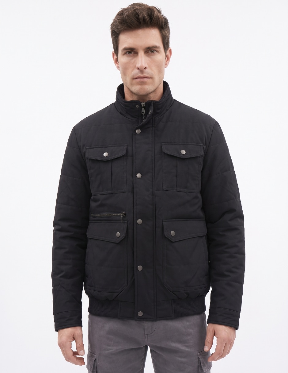 Chamarra bomber sin capucha para hombre 3