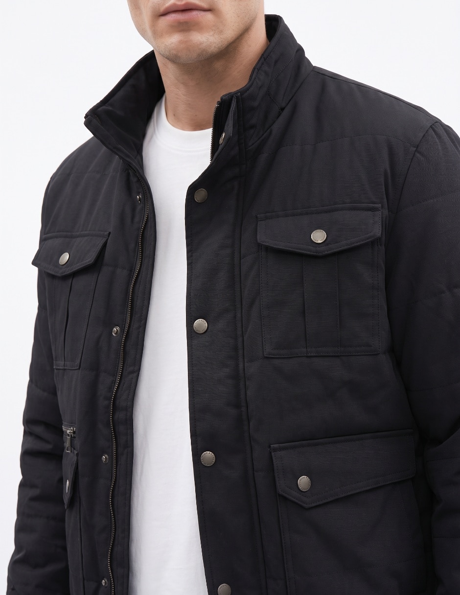 Chamarra bomber sin capucha para hombre 4