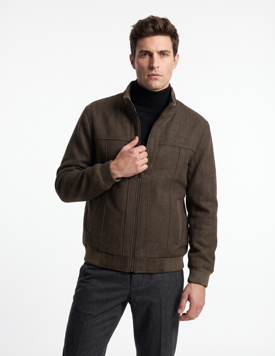 Chamarra casual con bolsillos para hombre 1