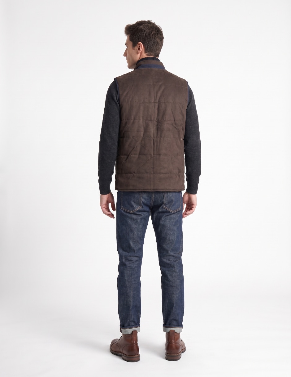 Chaleco de gamuza reversible para hombre 2