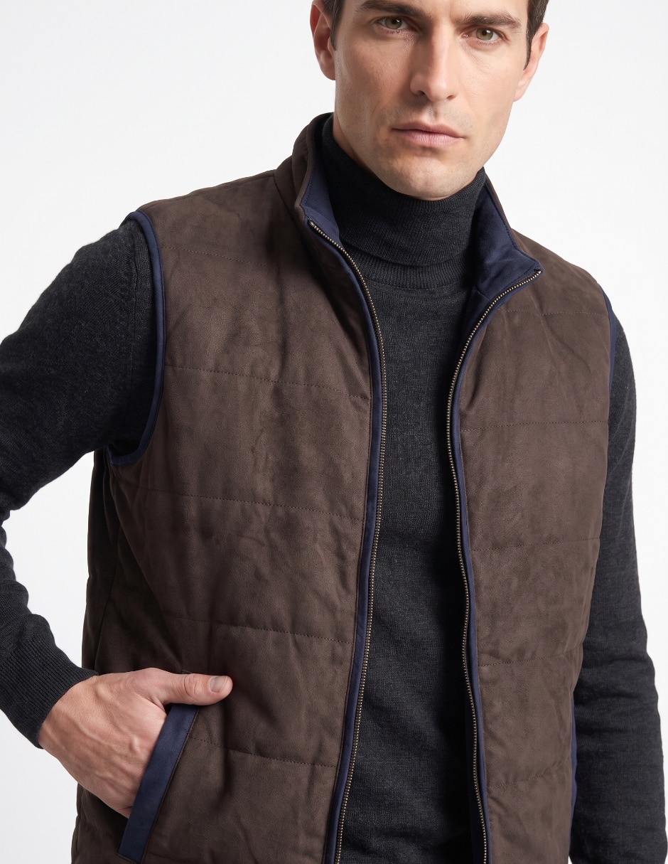 Chaleco de gamuza reversible para hombre 4