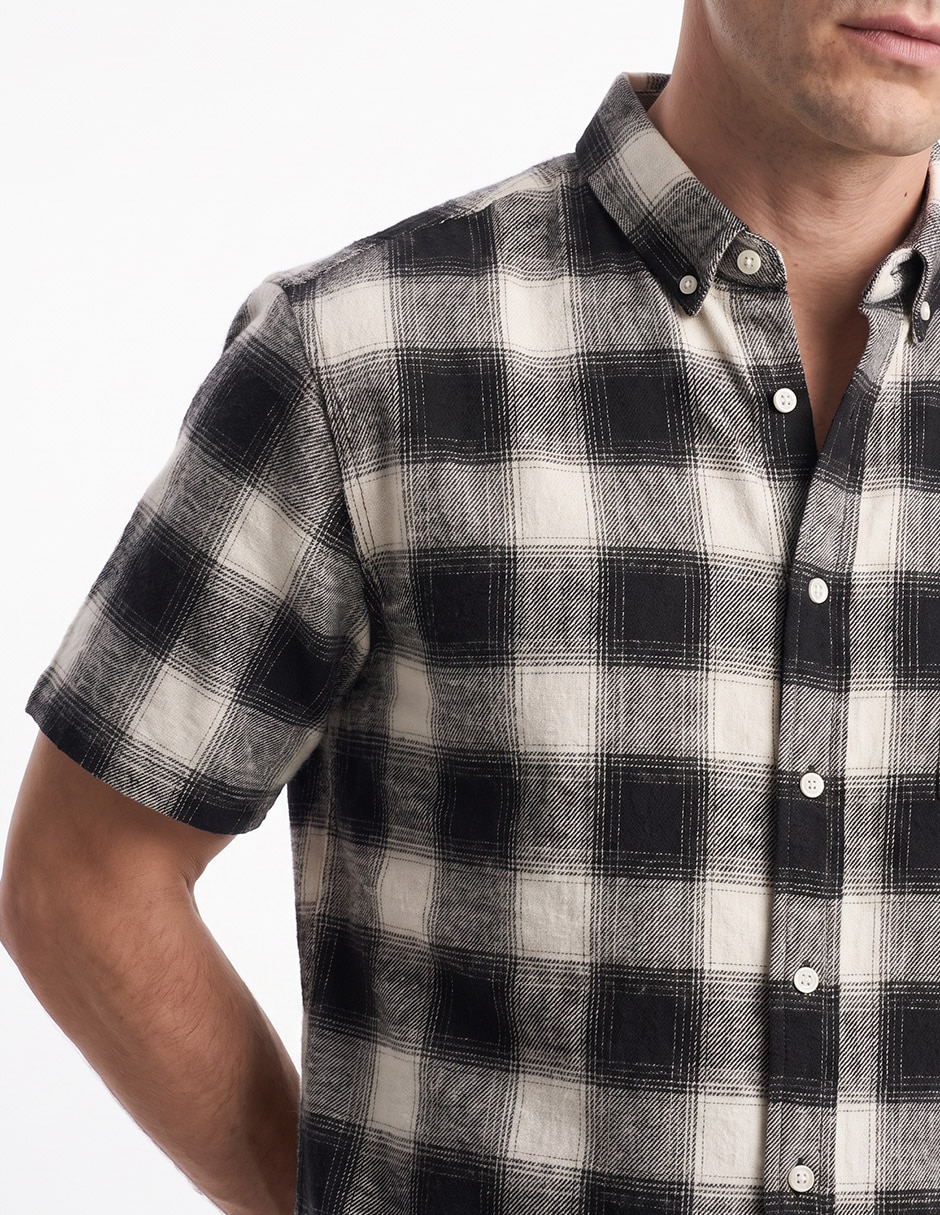 Camisa casual manga corta para hombre 4