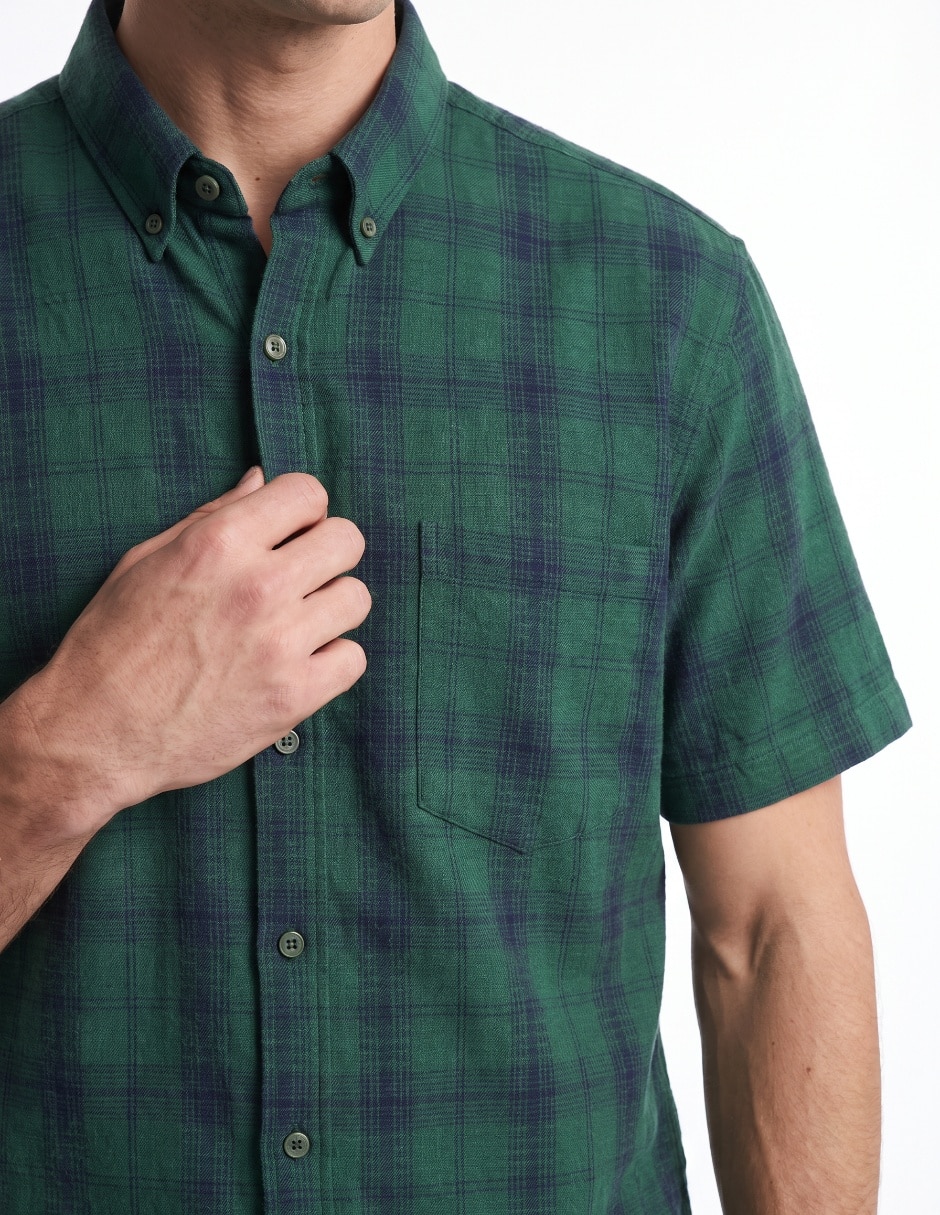 Camisa casual manga corta para hombre 4