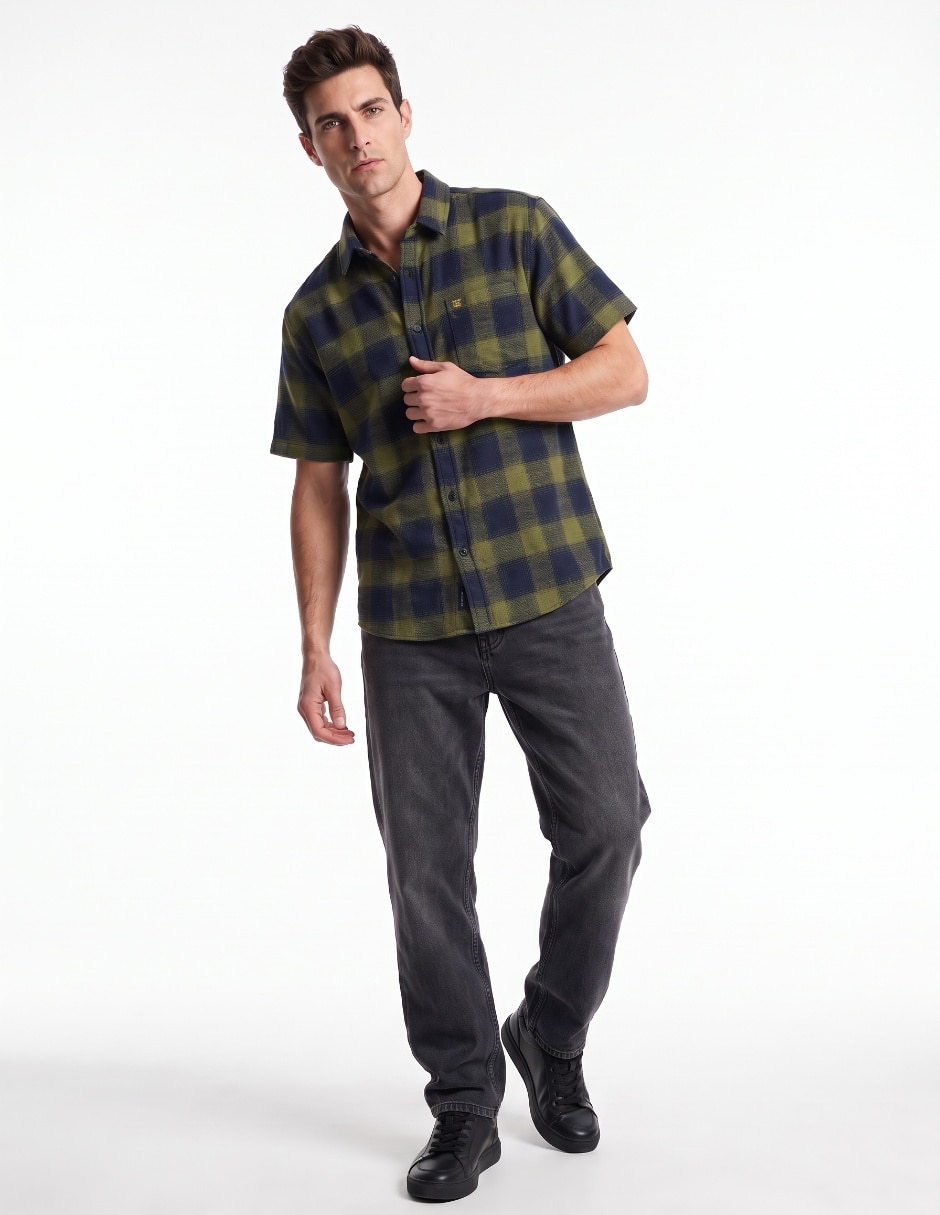 Camisa casual manga corta para hombre 3