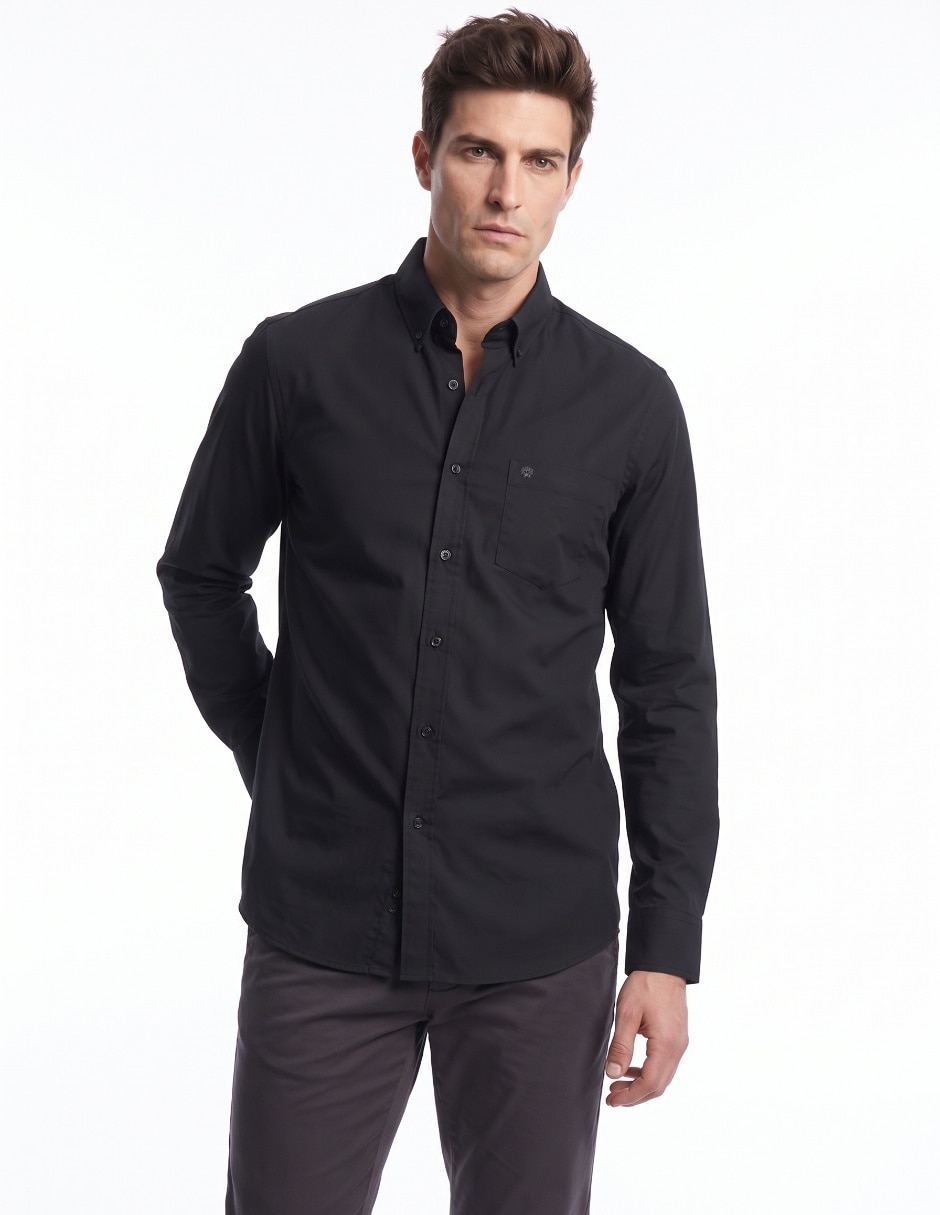 Camisa casual manga larga para hombre