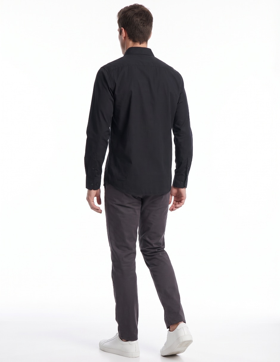 Camisa casual manga larga para hombre 2