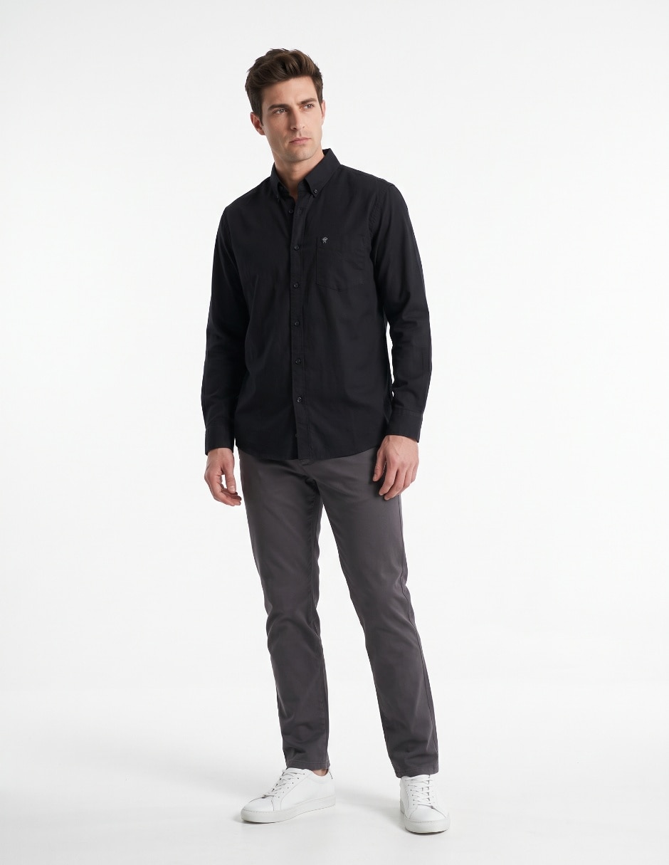 Camisa casual manga larga para hombre 3