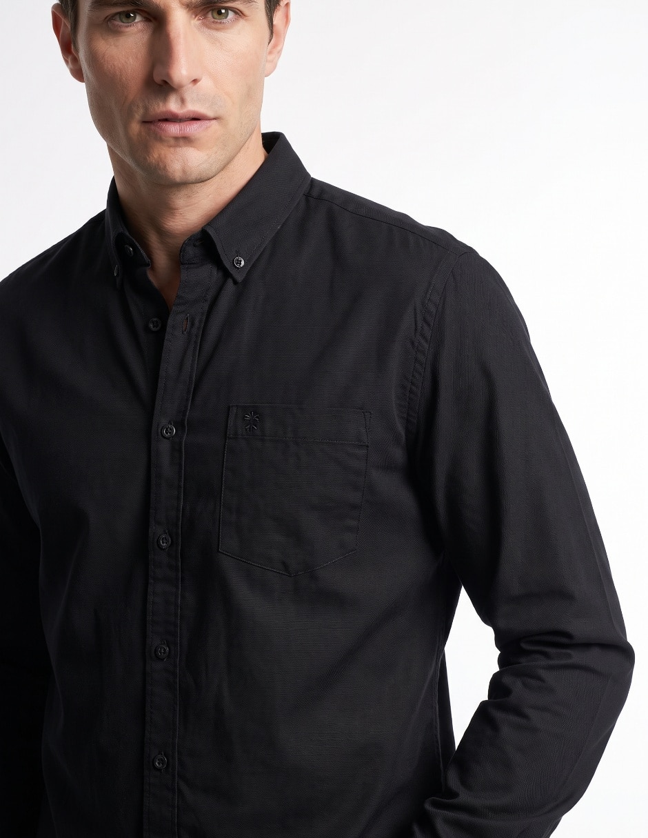 Camisa casual manga larga para hombre 4