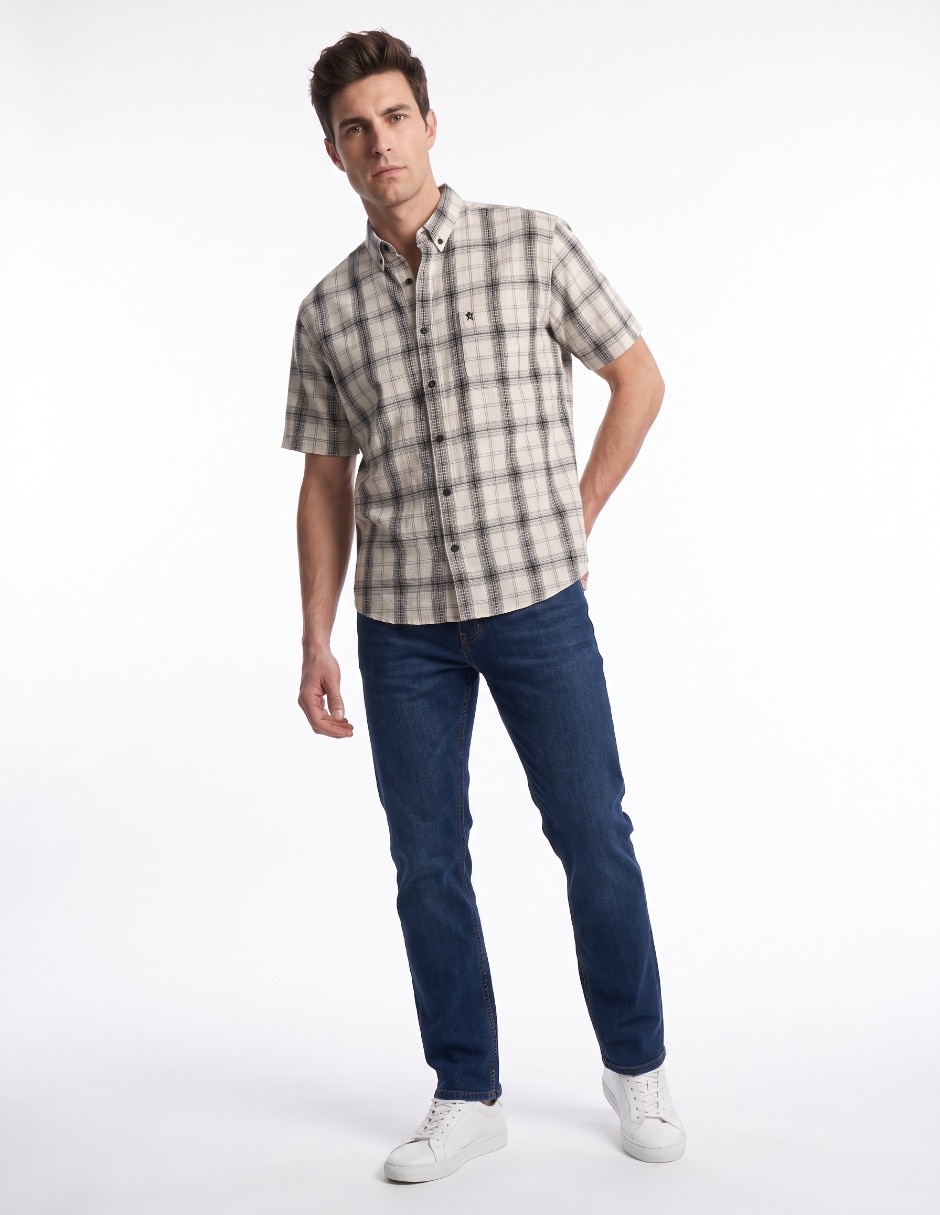Camisa casual manga corta para hombre 3