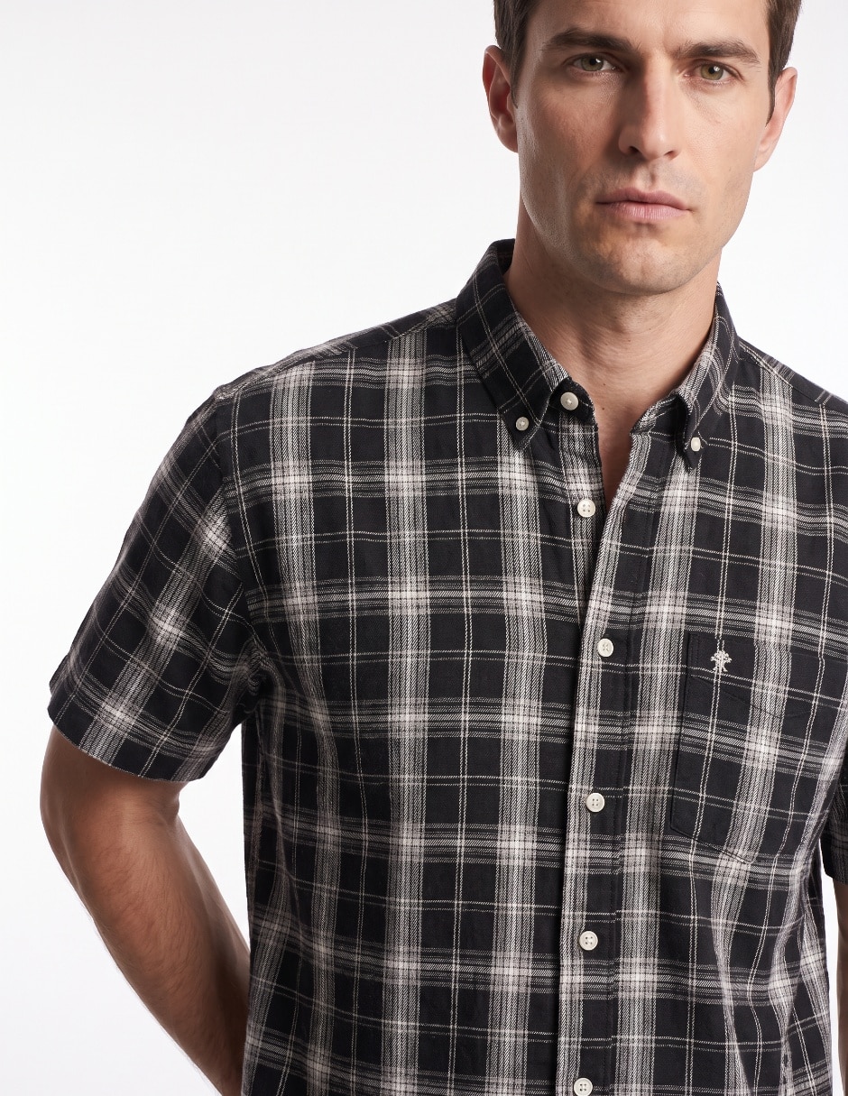 Camisa casual manga corta para hombre 4