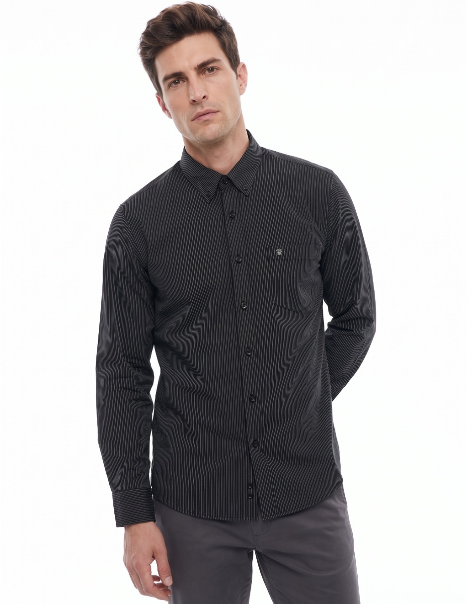 Camisa casual manga larga para hombre