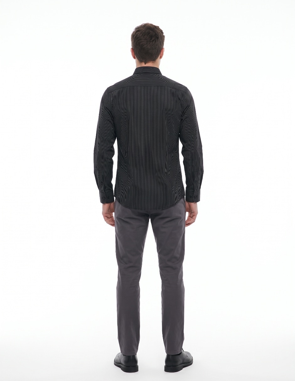 Camisa casual manga larga para hombre 2