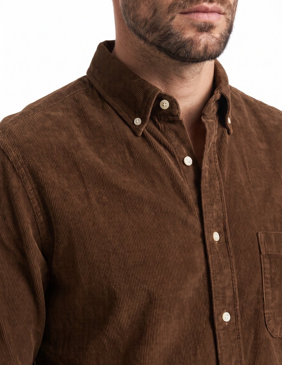 Camisa casual de algodón manga larga para hombre 4