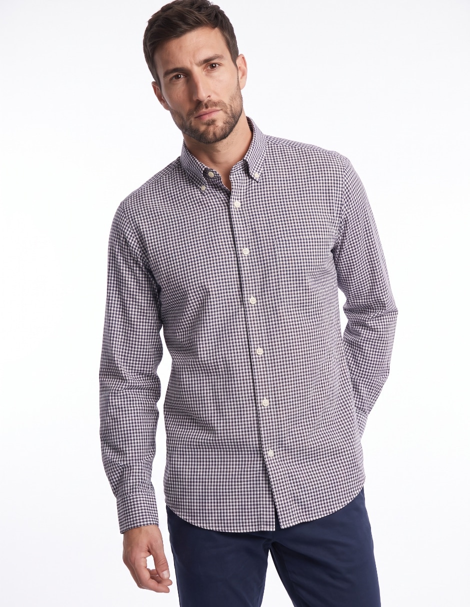 Camisa casual polo sur de algodón manga larga para hombre Camisa casual polo sur de algodón manga larga para hombre