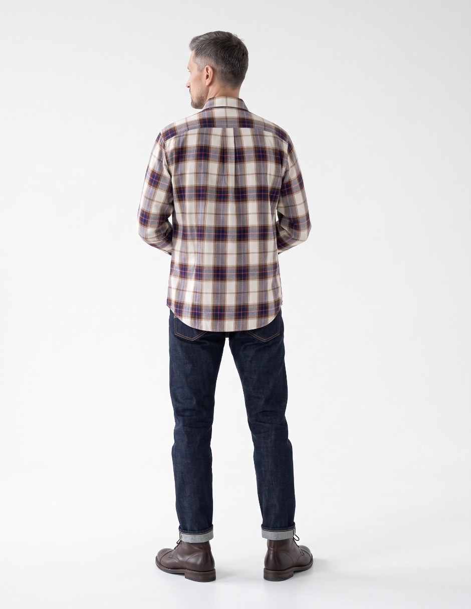 Camisa casual de algodón manga larga para hombre 2
