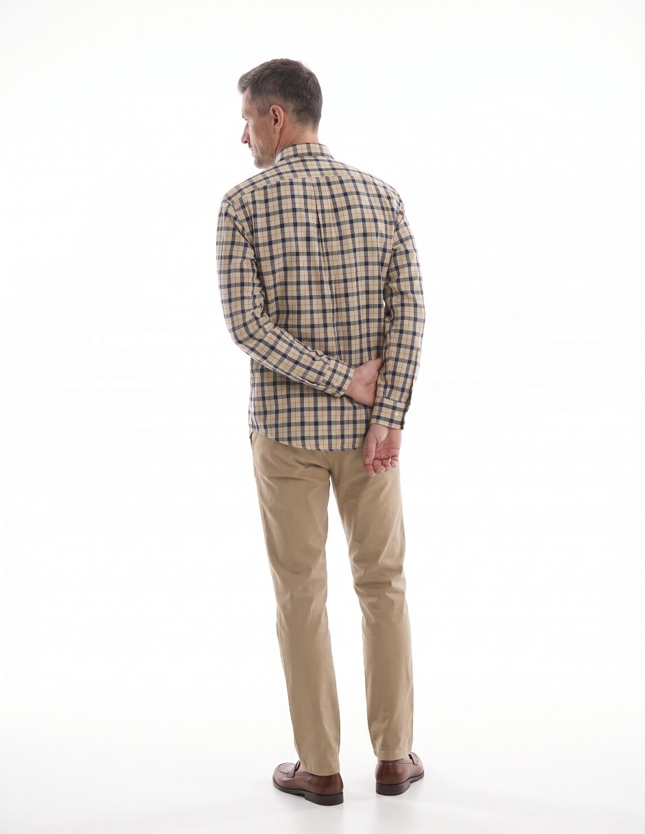 Camisa casual manga larga para hombre 2