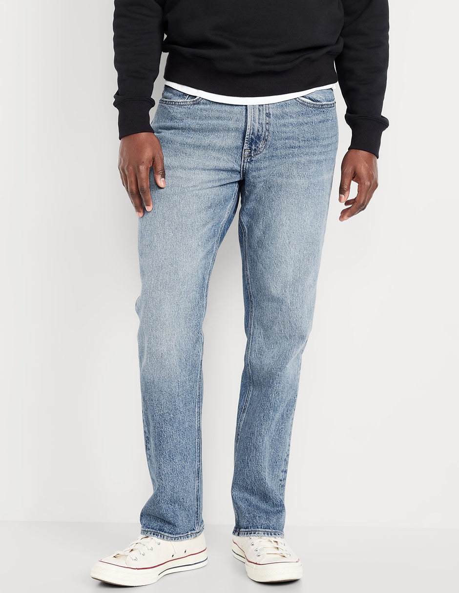Jeans regular lavado claro para hombre