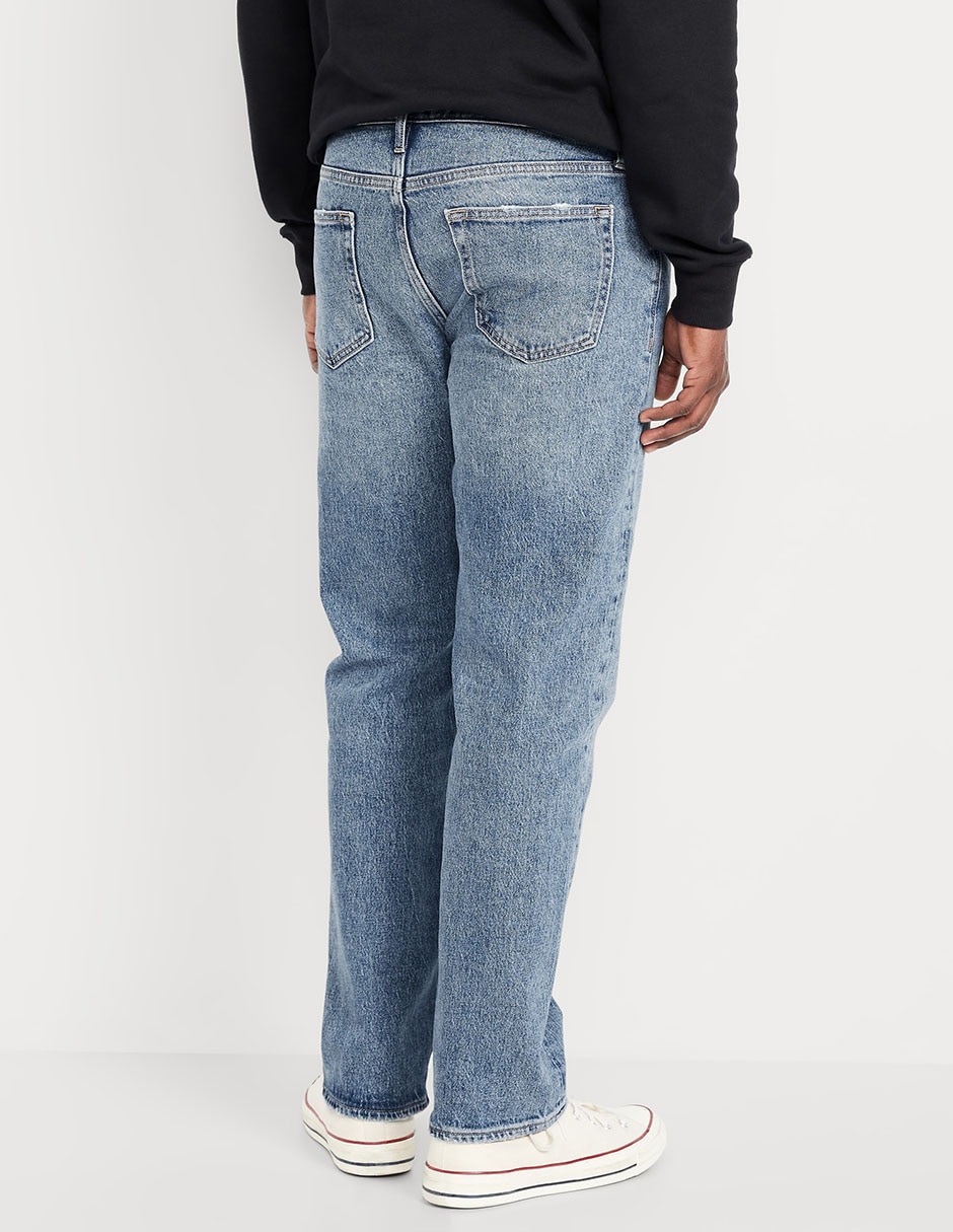 Jeans regular lavado claro para hombre 2