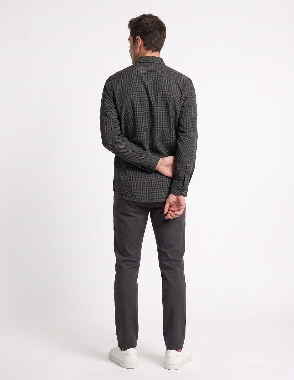 Camisa casual manga larga para hombre 2