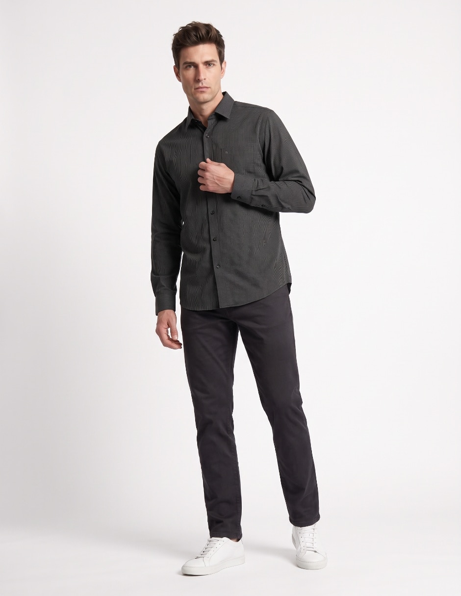 Camisa casual manga larga para hombre 3