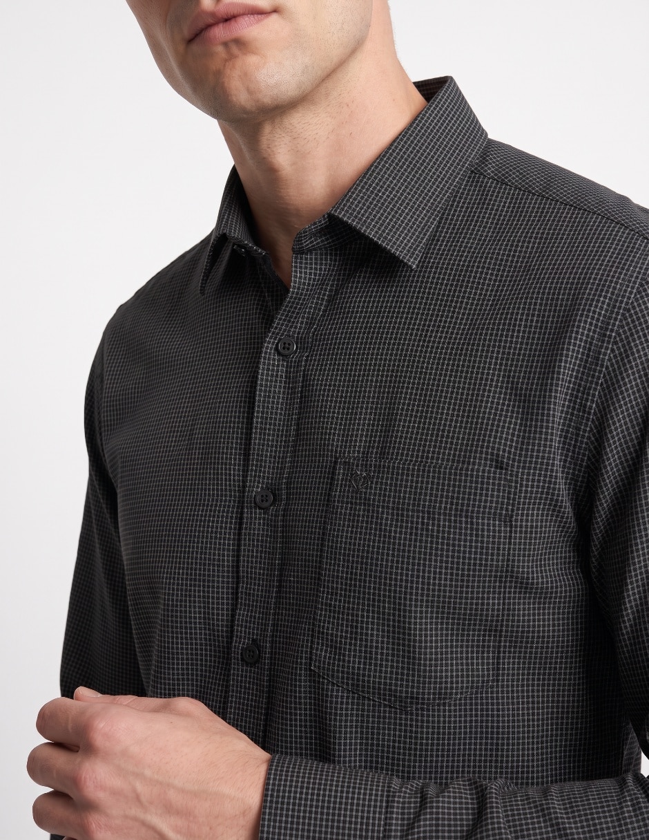 Camisa casual manga larga para hombre 4