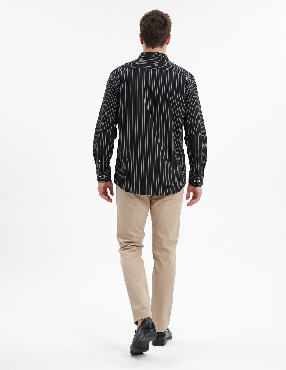 Camisa casual manga larga para hombre 2