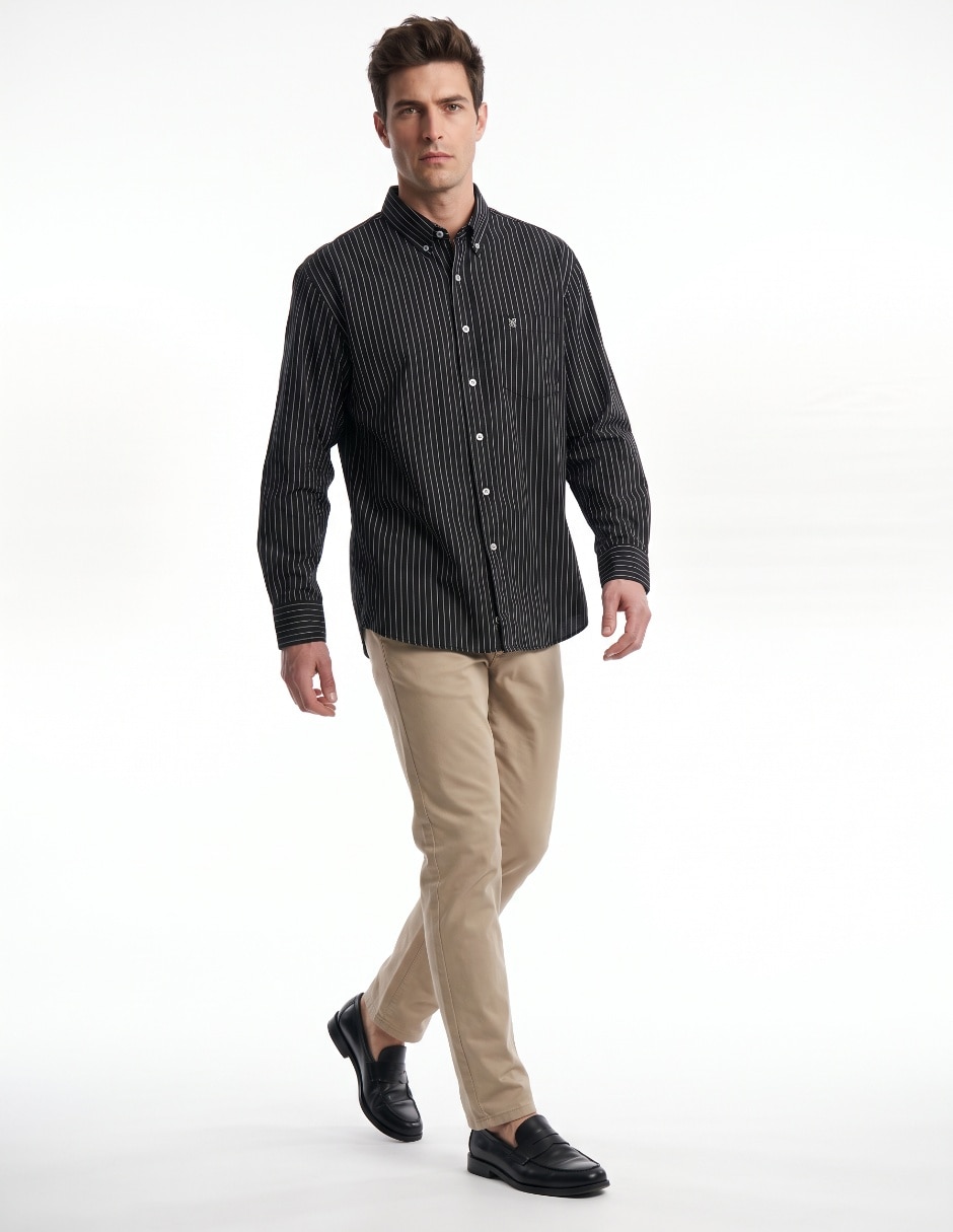 Camisa casual manga larga para hombre 3
