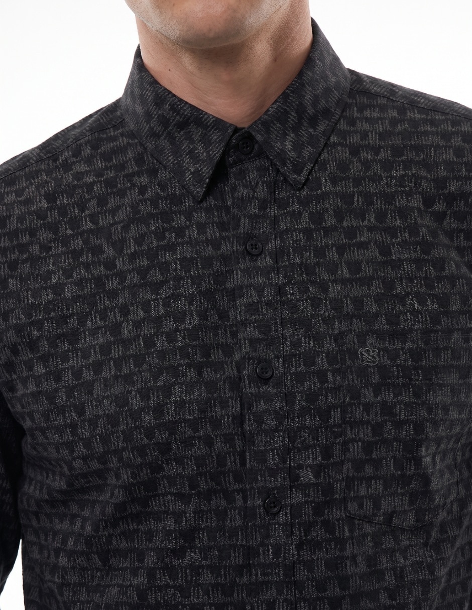 Camisa casual de algodón manga larga para hombre 4