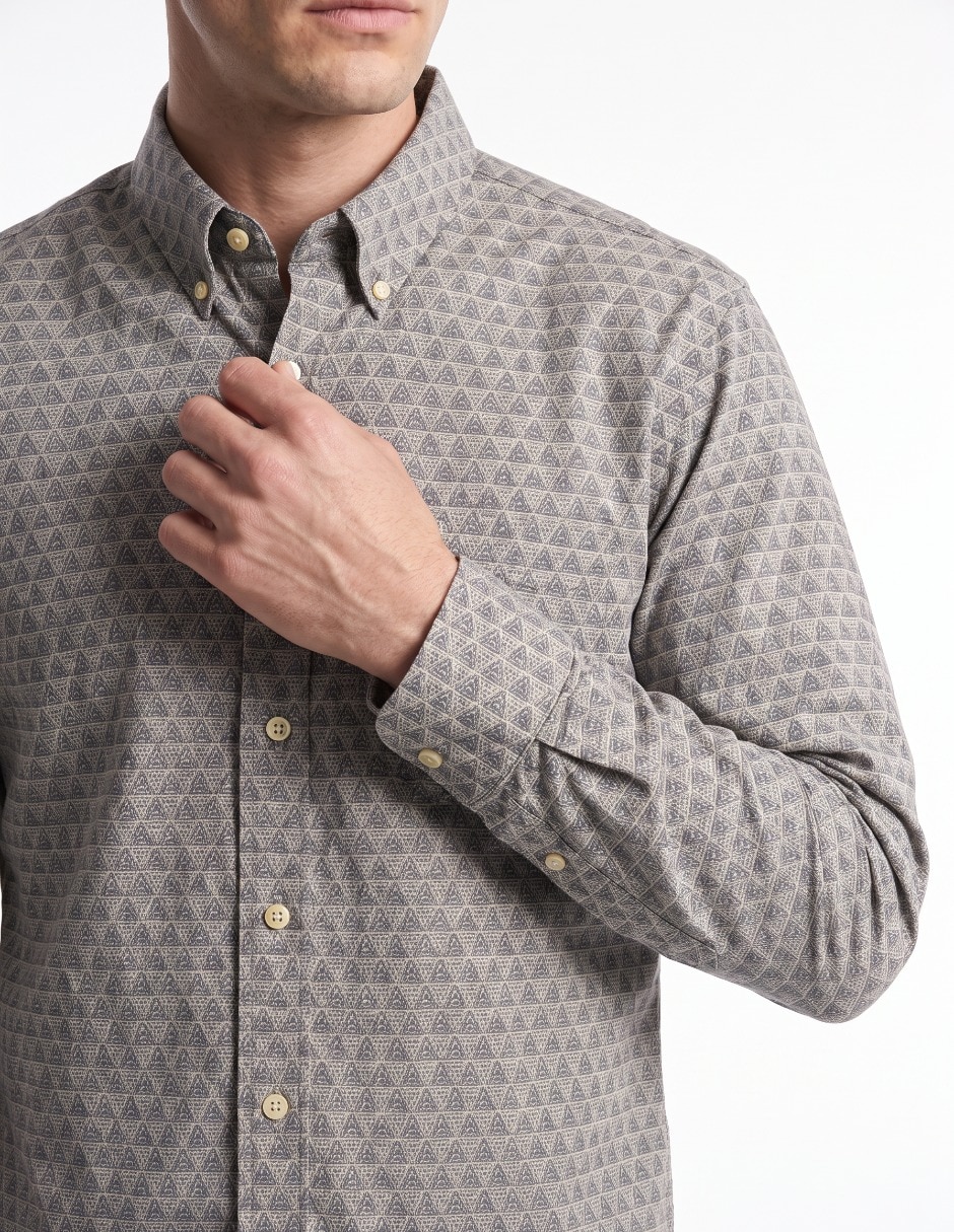 Camisa casual de algodón manga larga para hombre 4