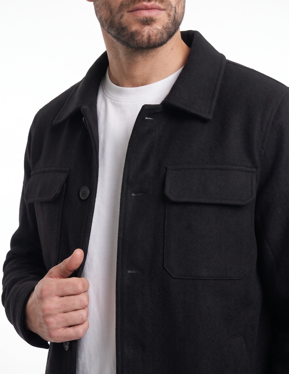Abrigo con bolsillos para hombre 4