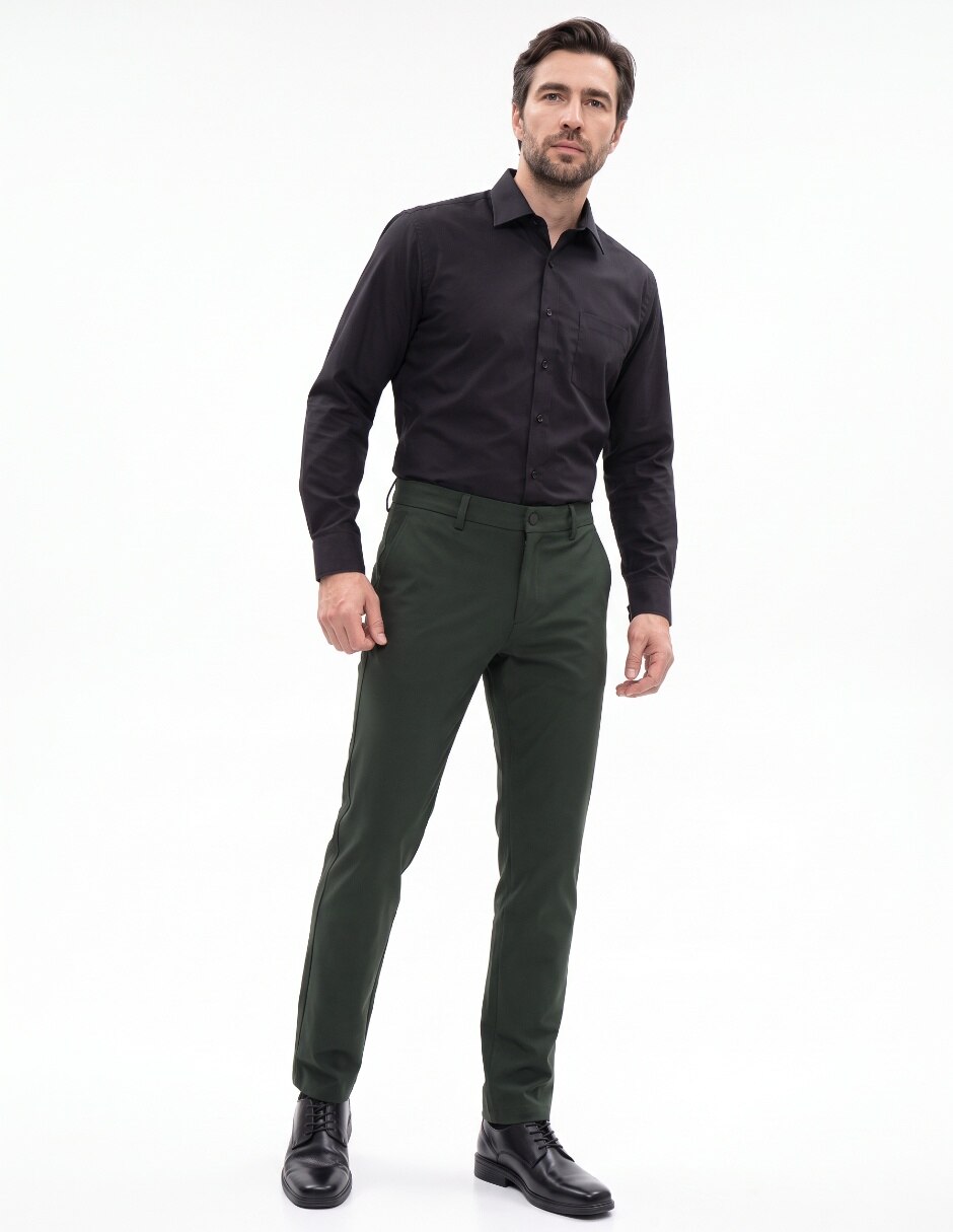 Pantalón casual Slim de algodón para hombre 3