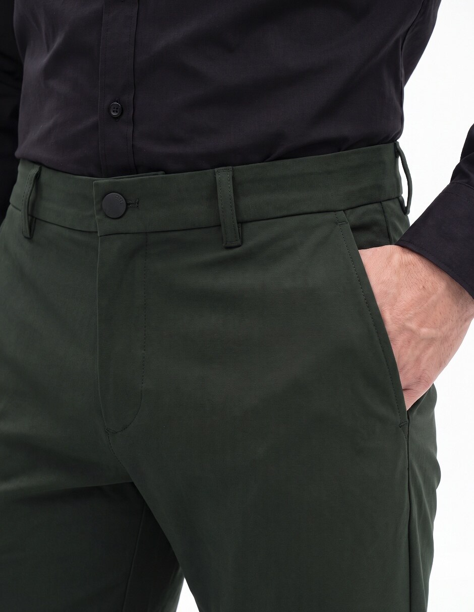 Pantalón casual Slim de algodón para hombre 4