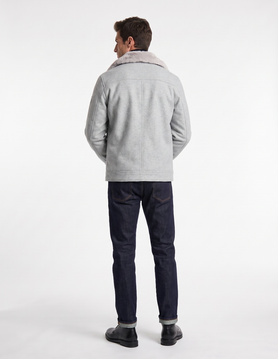 Chamarra bomber con bolsillos para hombre 2
