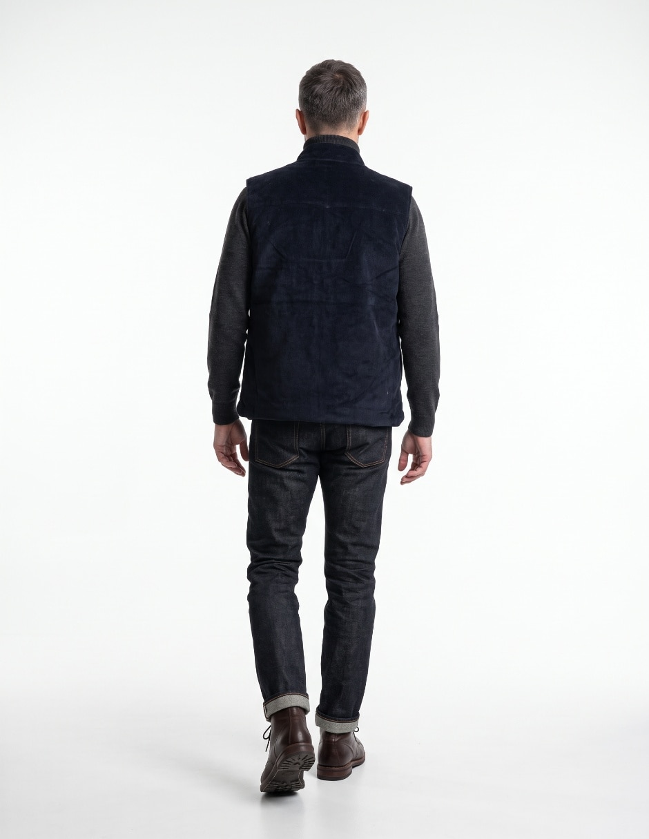 Chaleco de pana con bolsillos para hombre 2